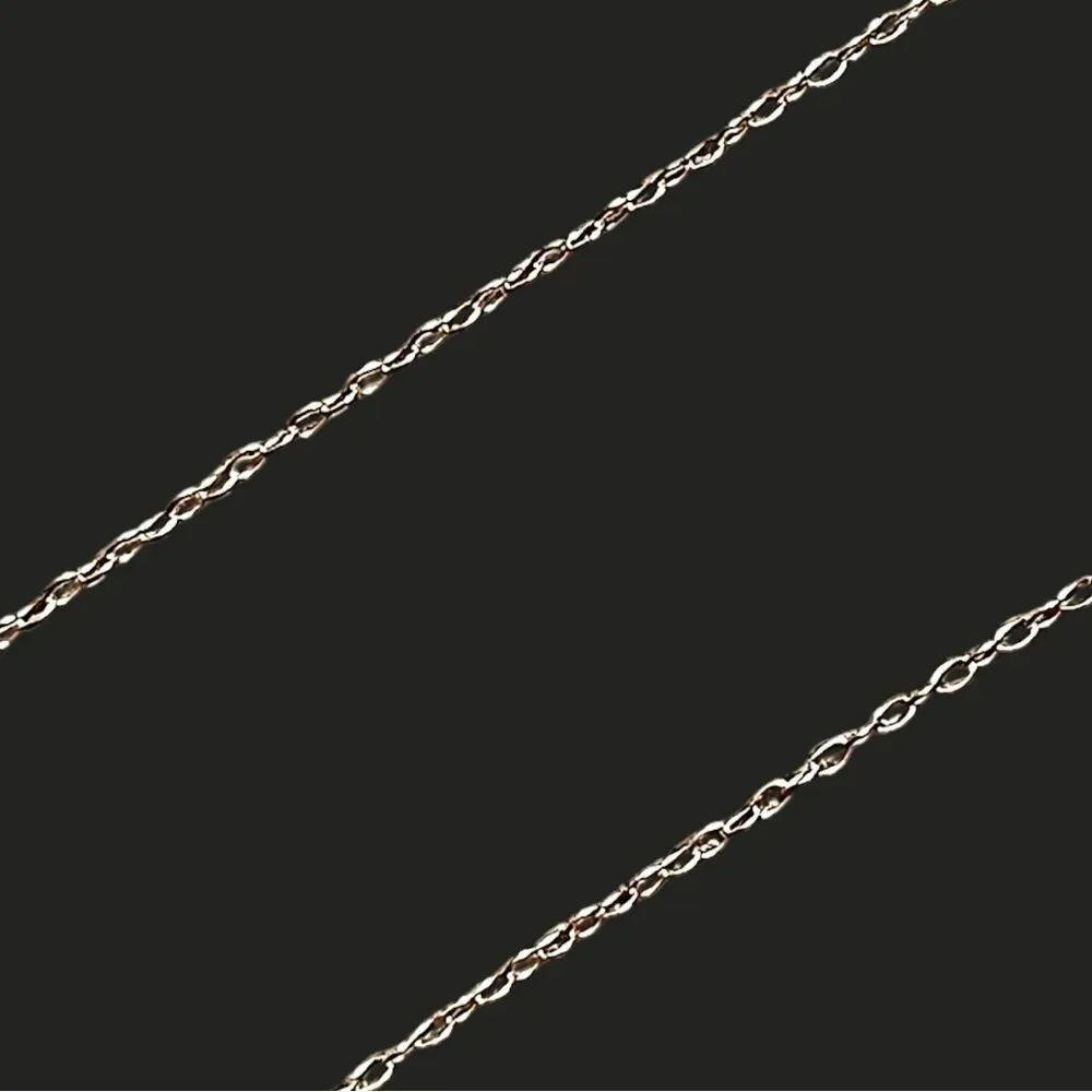 Dainty Sterling Silver Simple Cable Link Chain 16” Necklace